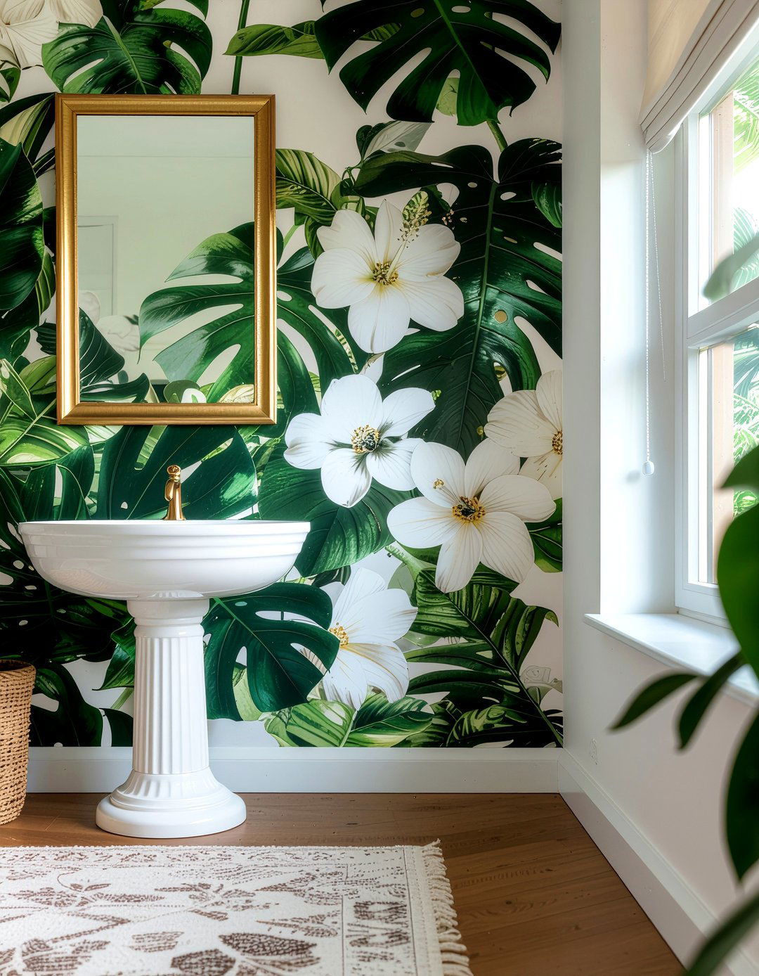 Bathroom Wallpaper - 30 bathroom feature ideas