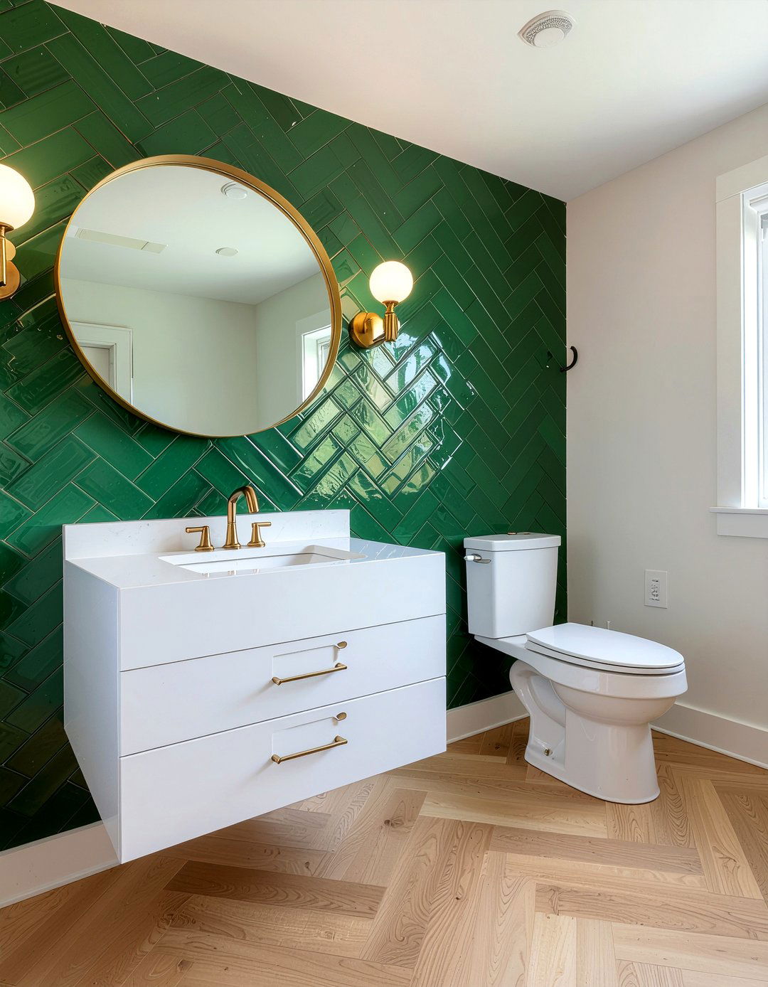 Bathroom accent wall - 30 bathroom proportion ideas
