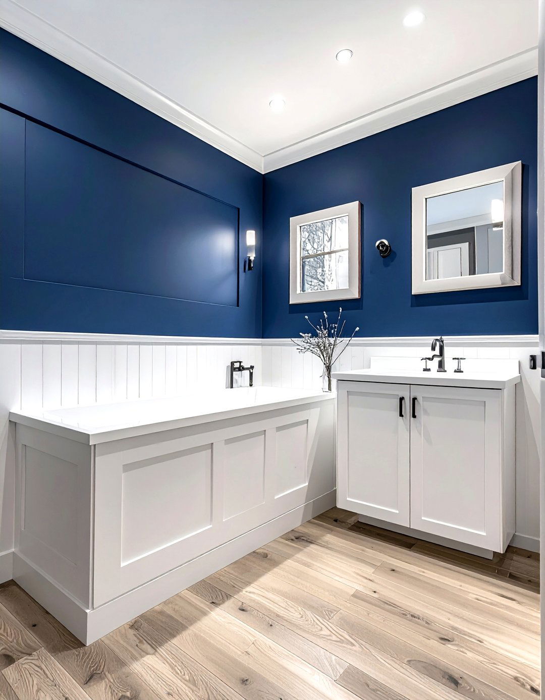 Bathroom board and batten - 30 budget bathroom ideas