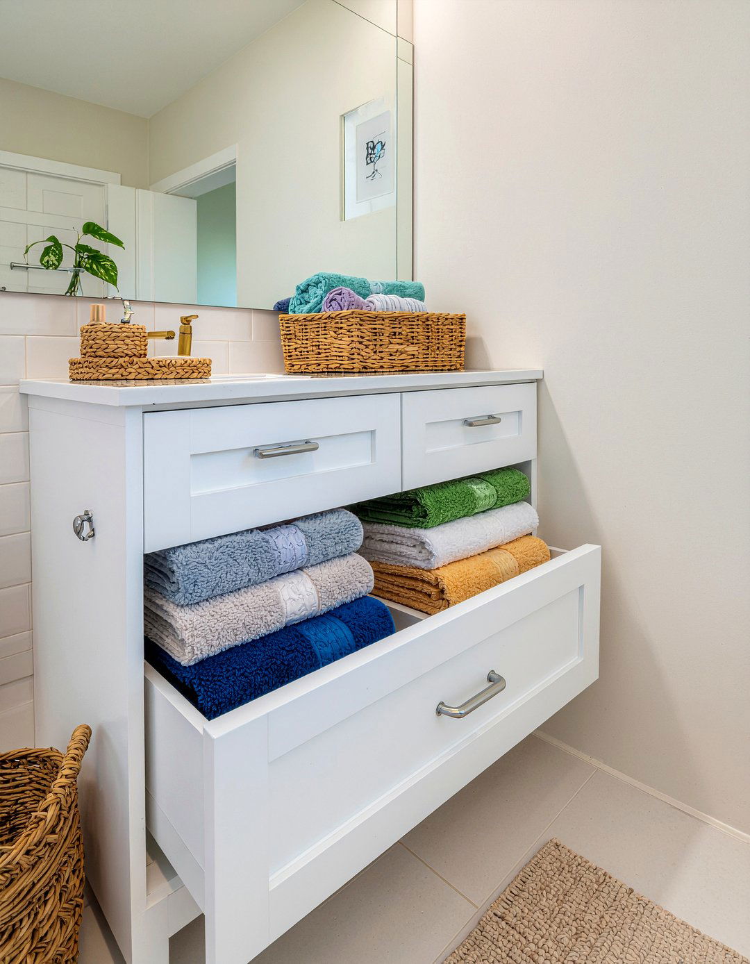 Bathroom cubby storage - 30 bathroom built-in ideas