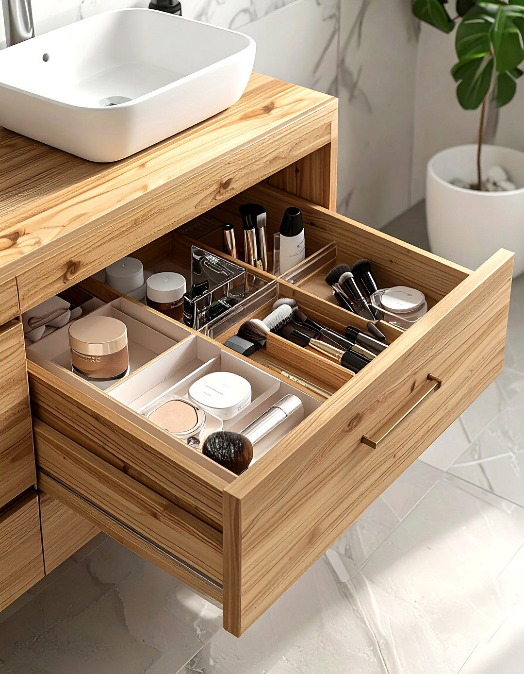 Bathroom drawer divider - 30 bathroom space saving ideas