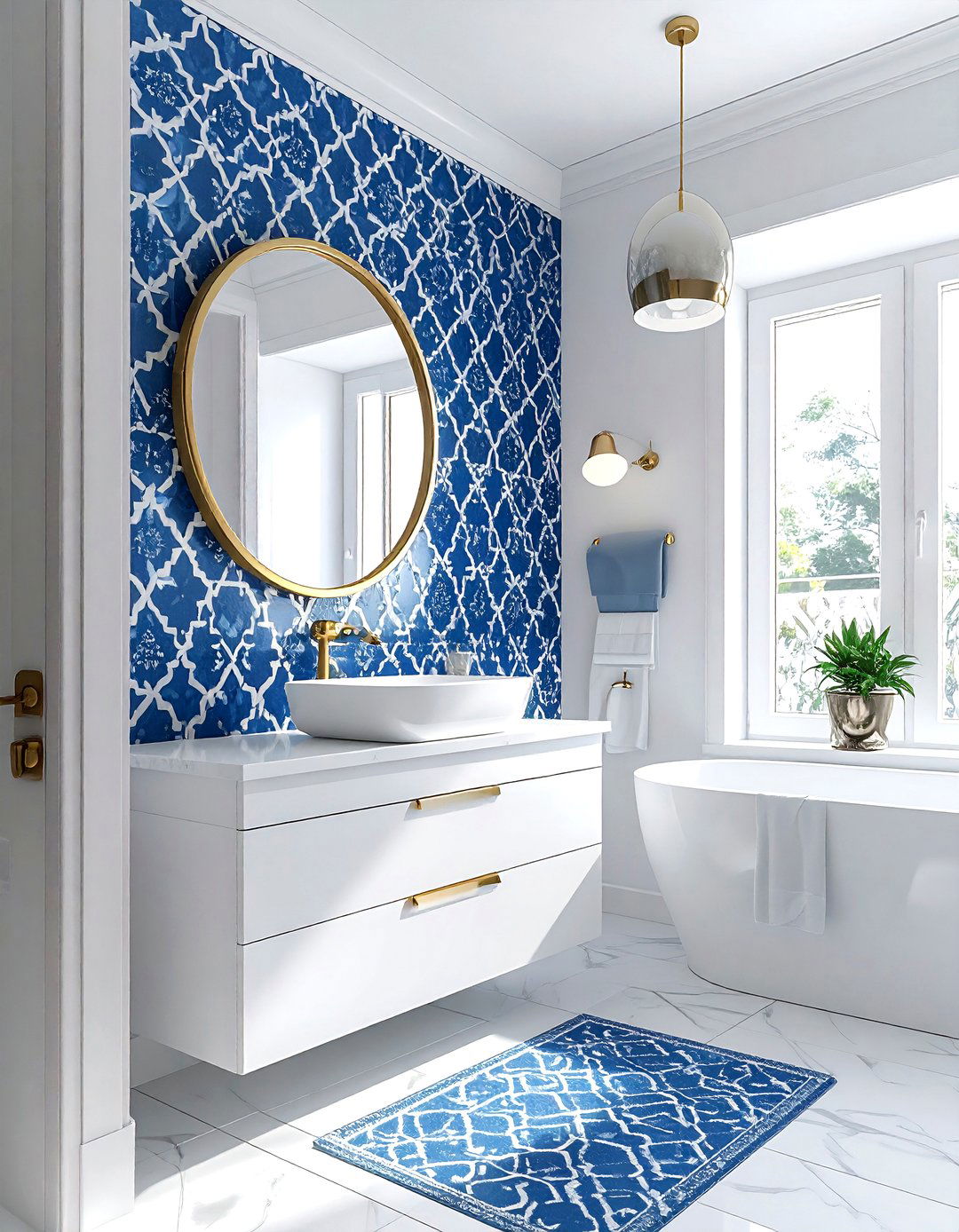 Bathroom geometric wallpaper - 30 geometric wallpaper ideas