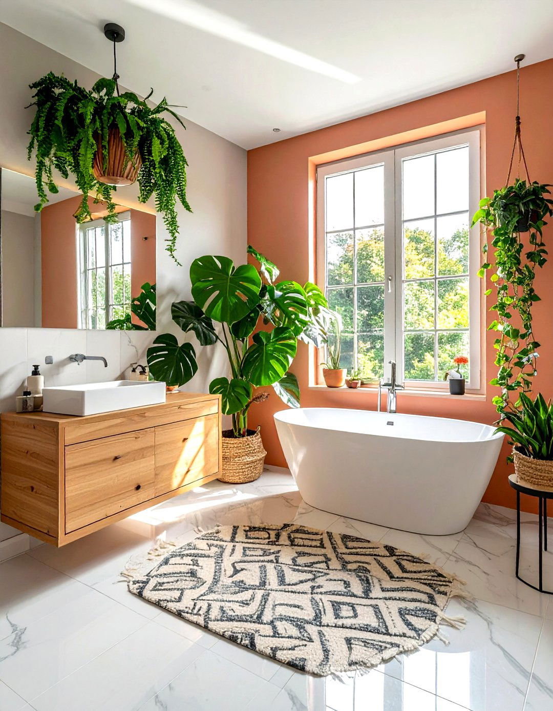 Bathroom indoor plants - 30 townhouse bathroom ideas