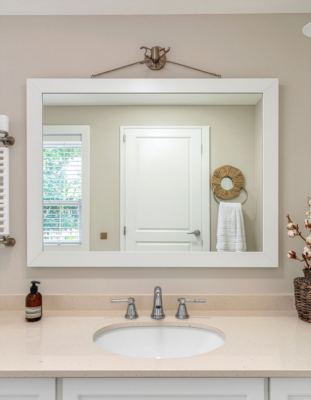 Bathroom mirror frame kit - 30 bathroom one-day project ideas