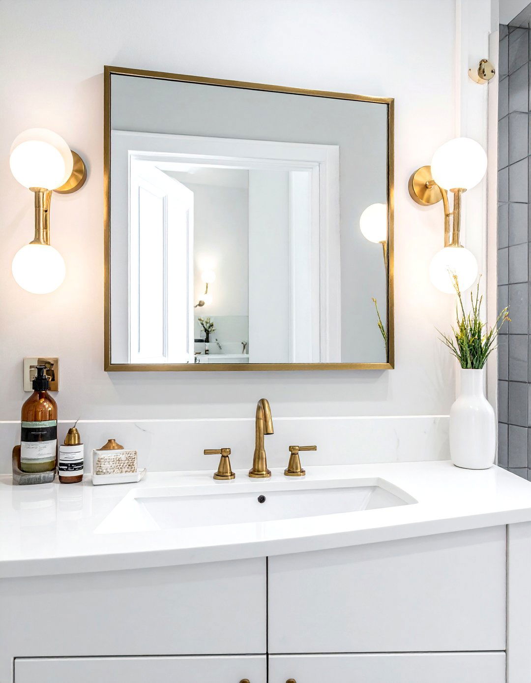 Bathroom mirror lighting - 30 McGee and Co decor ideas