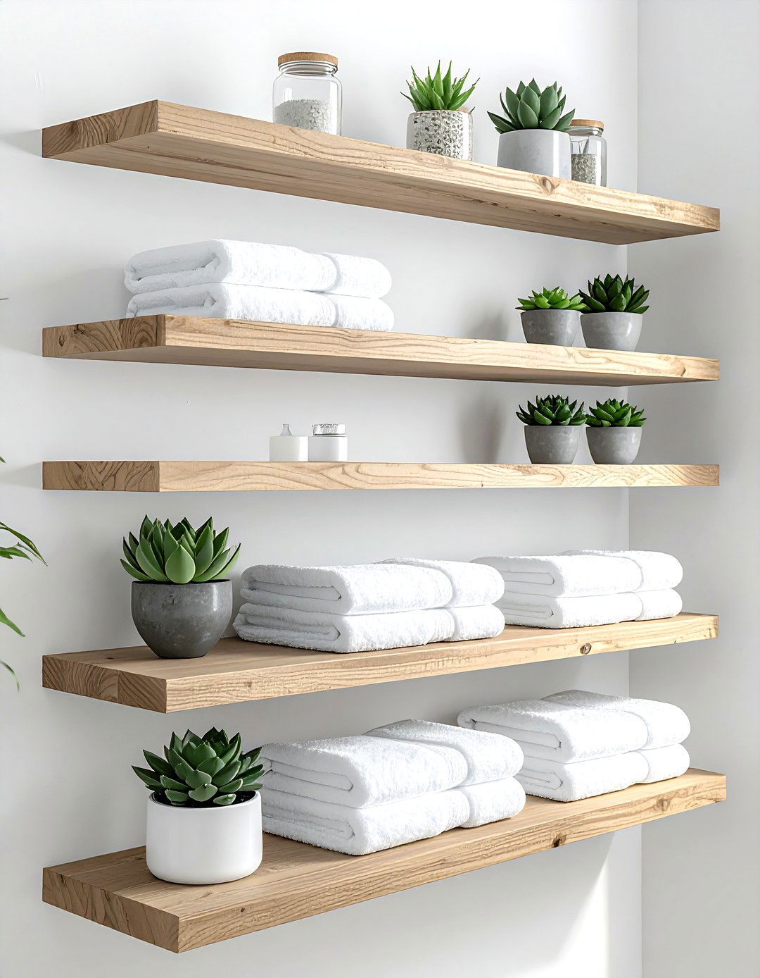 Bathroom open shelving - 30 budget bathroom ideas