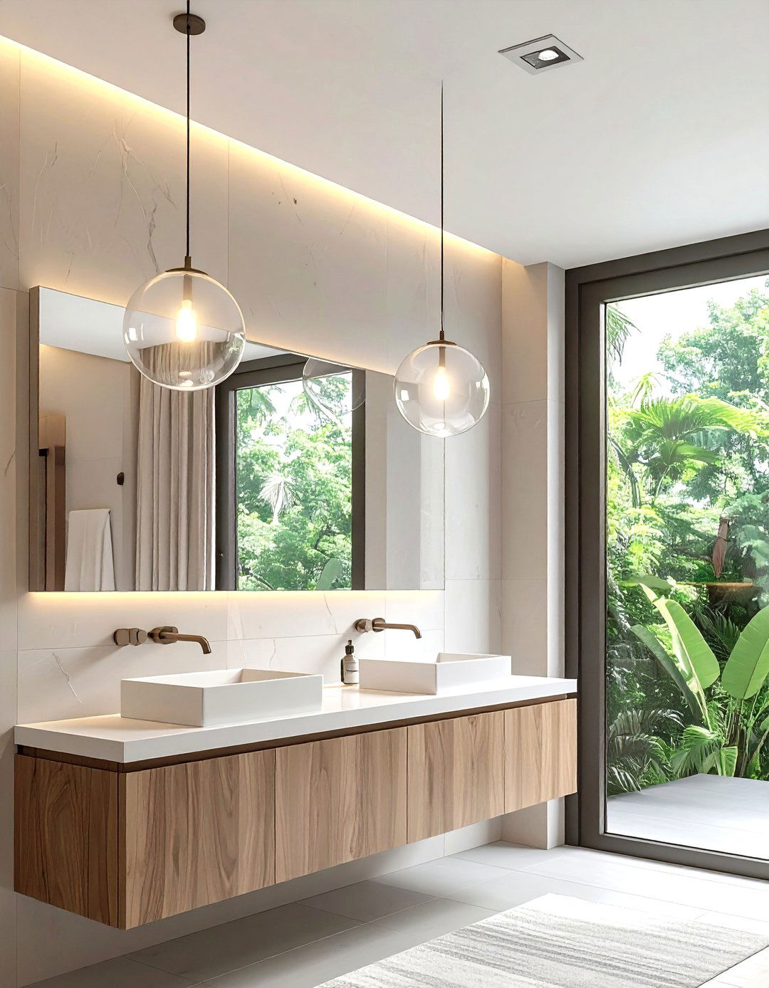 Bathroom pendant light - 30 parade of homes bathroom ideas