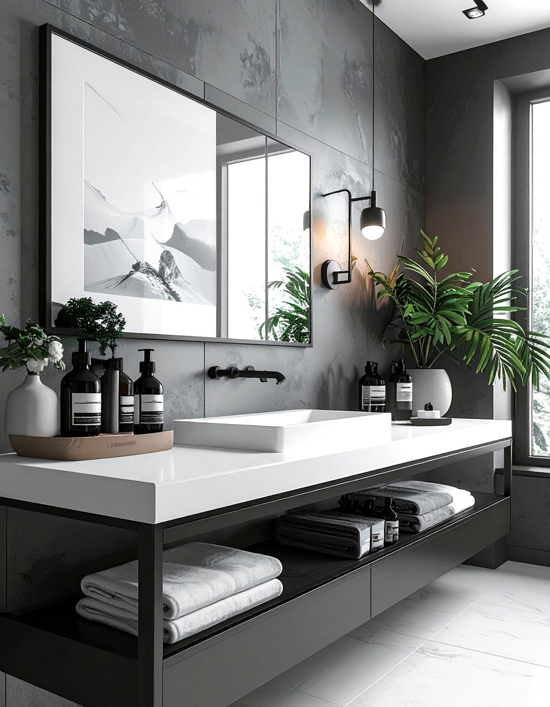 Bathroom picture ledge - 30 bathroom vertical storage ideas