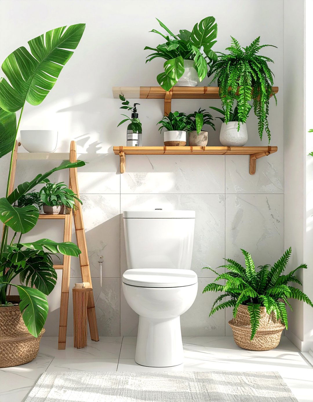 Bathroom plant shelf - 30 plant shelf ideas