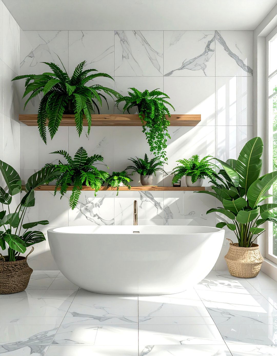 Bathroom plant shelf - 30 plant styling ideas