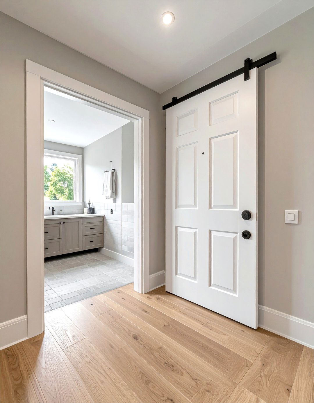 Bathroom pocket door - 30 bathroom space saving ideas