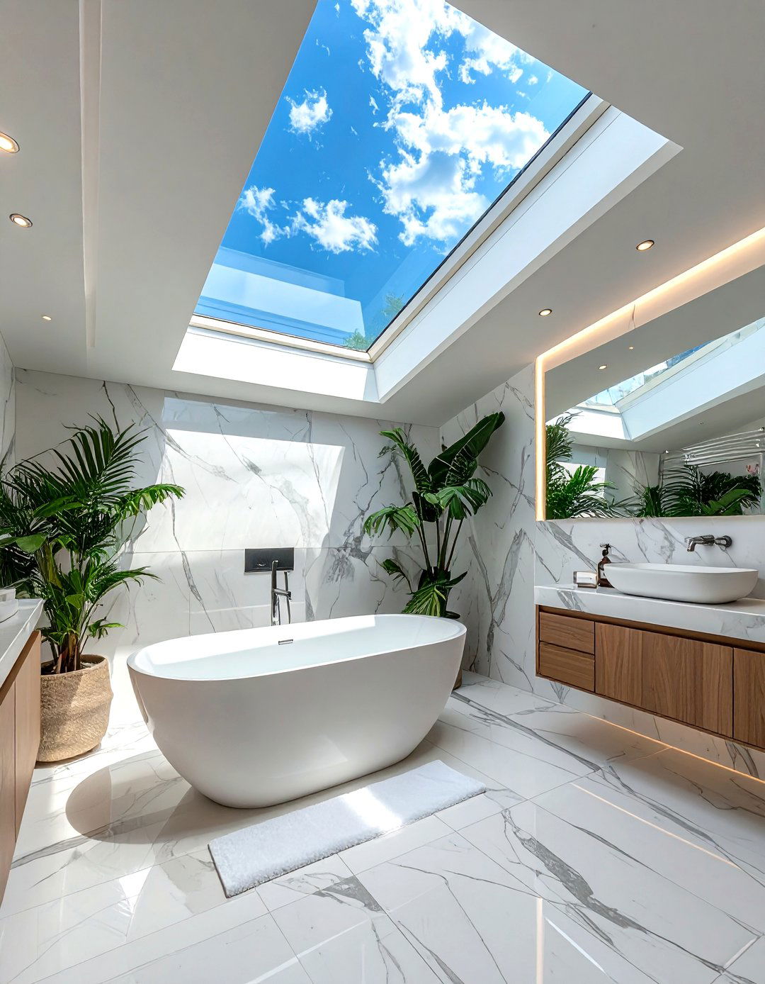 Bathroom skylight installation - 30 spa-like master bathroom ideas