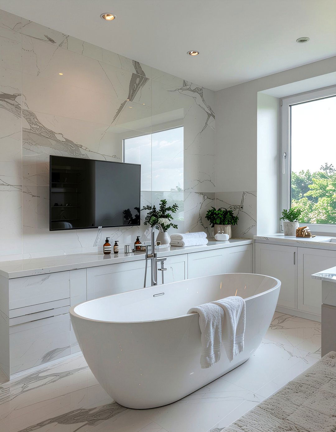 Bathroom television installation - 30 bathroom entertainment ideas