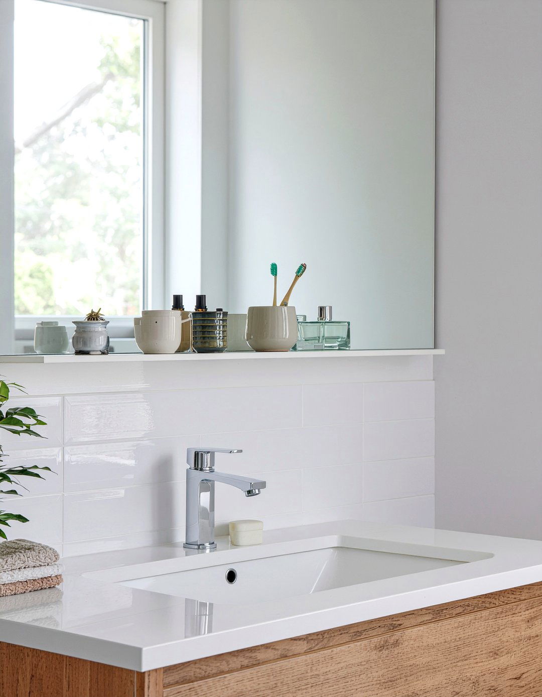 Bathroom vanity shelf organization - 30 bathroom shelf styling ideas