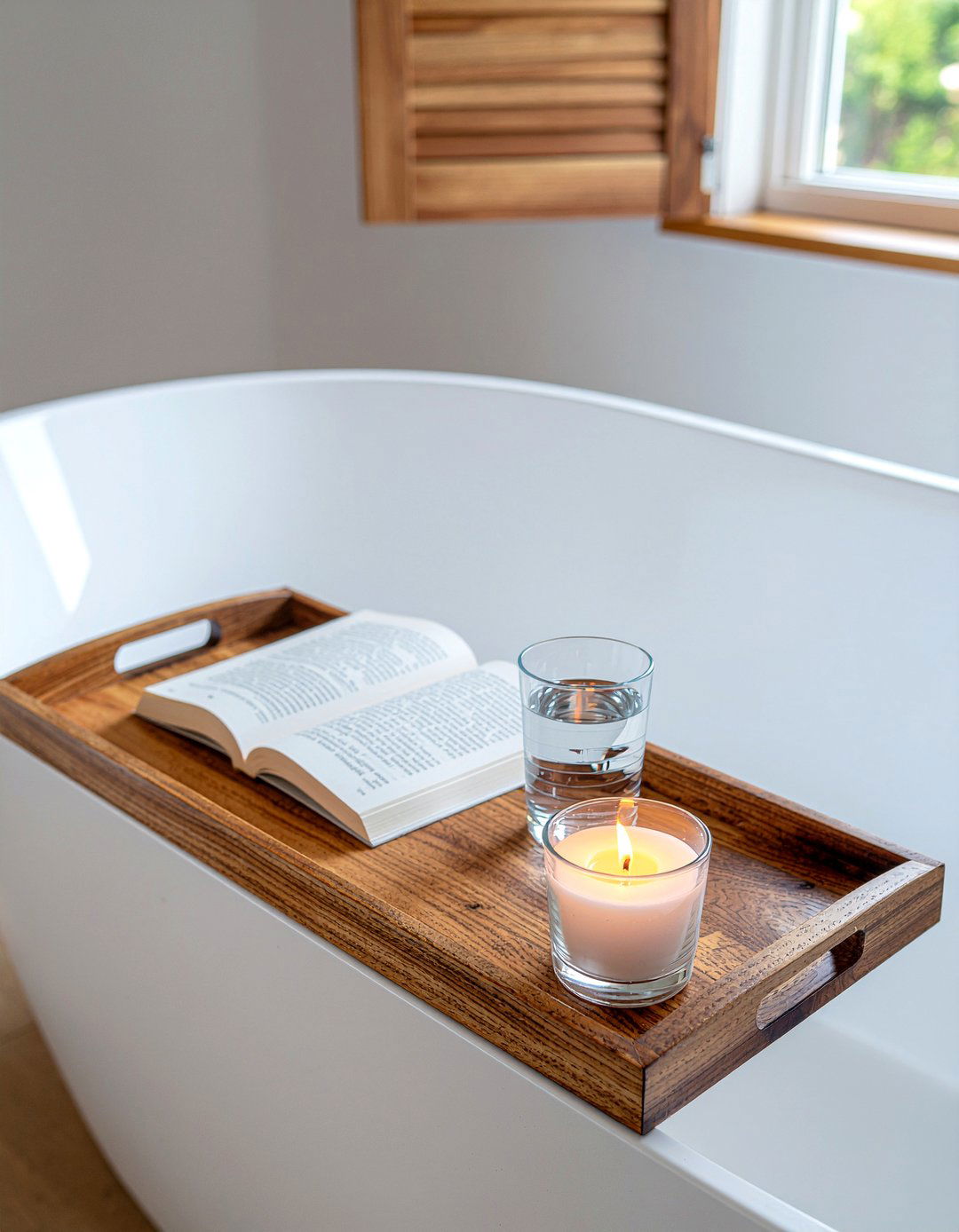 Bathtub Tray Caddy - 30 bathroom DIY storage ideas