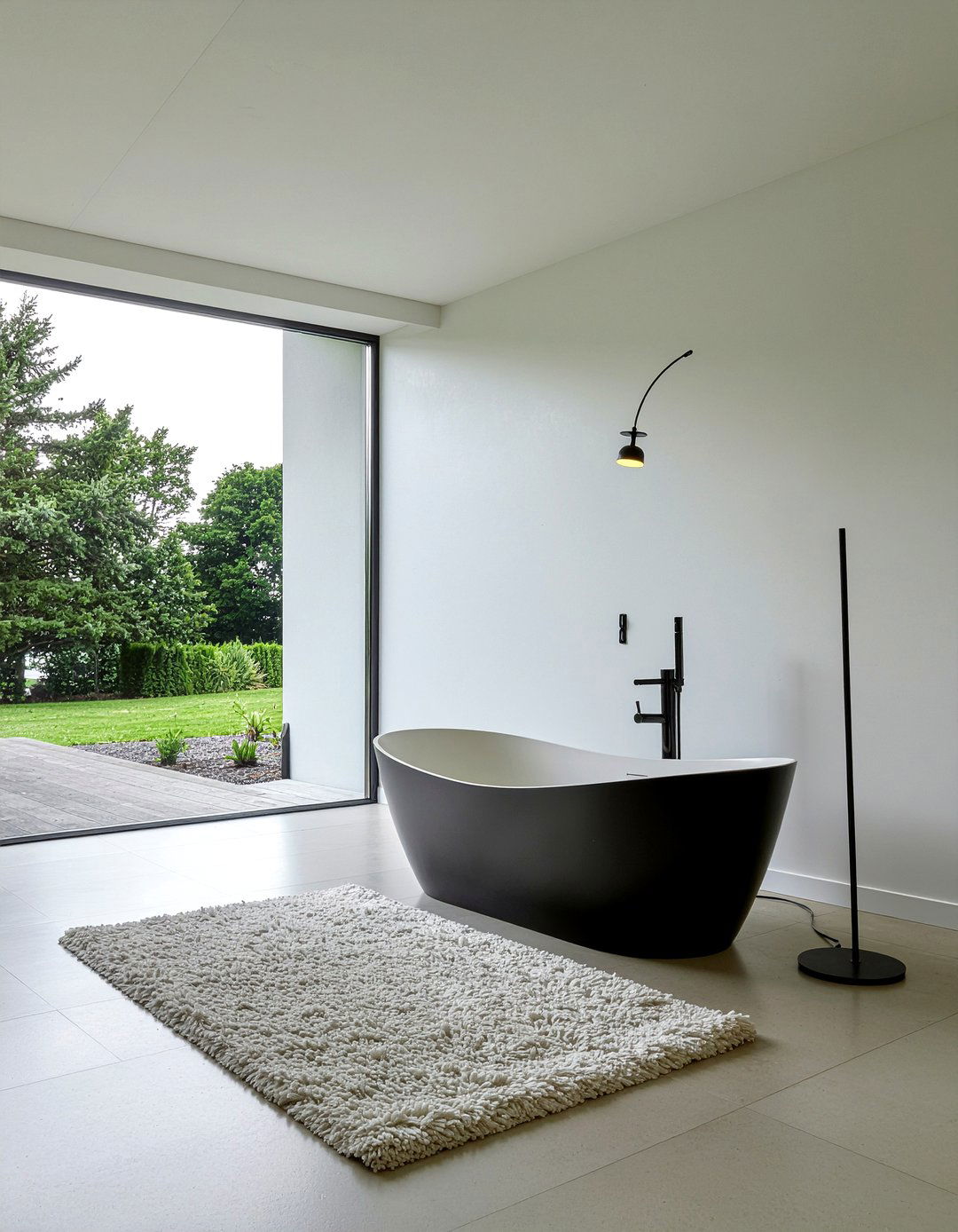 Bathtub floor lamp - 30 bathroom accent lighting ideas