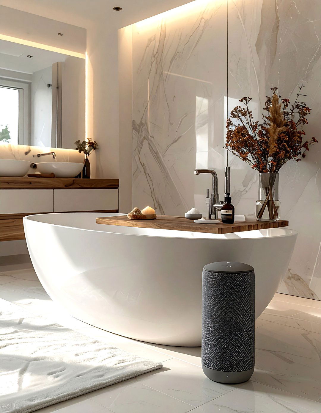 Bathtub ledge speaker - 30 waterproof speaker bathroom ideas