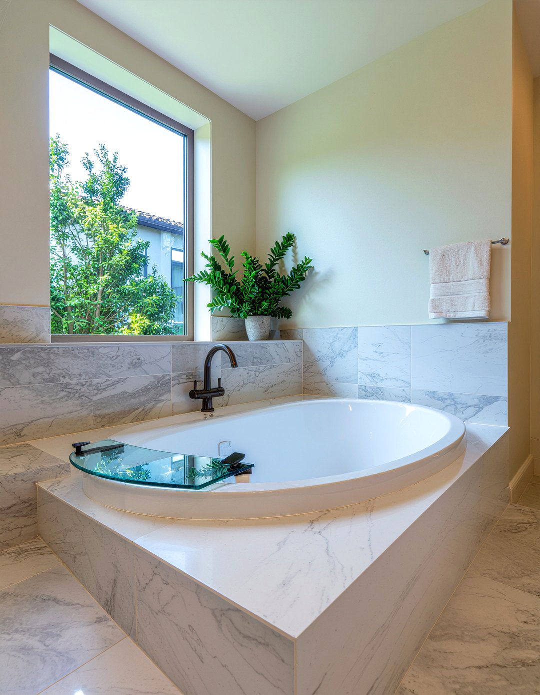 Bathtub splash guard - 30 bathroom half wall ideas