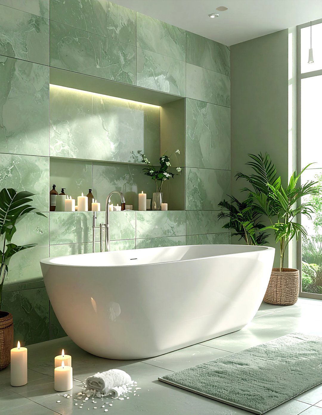 Bathtub wall niche - 30 tile niche ideas