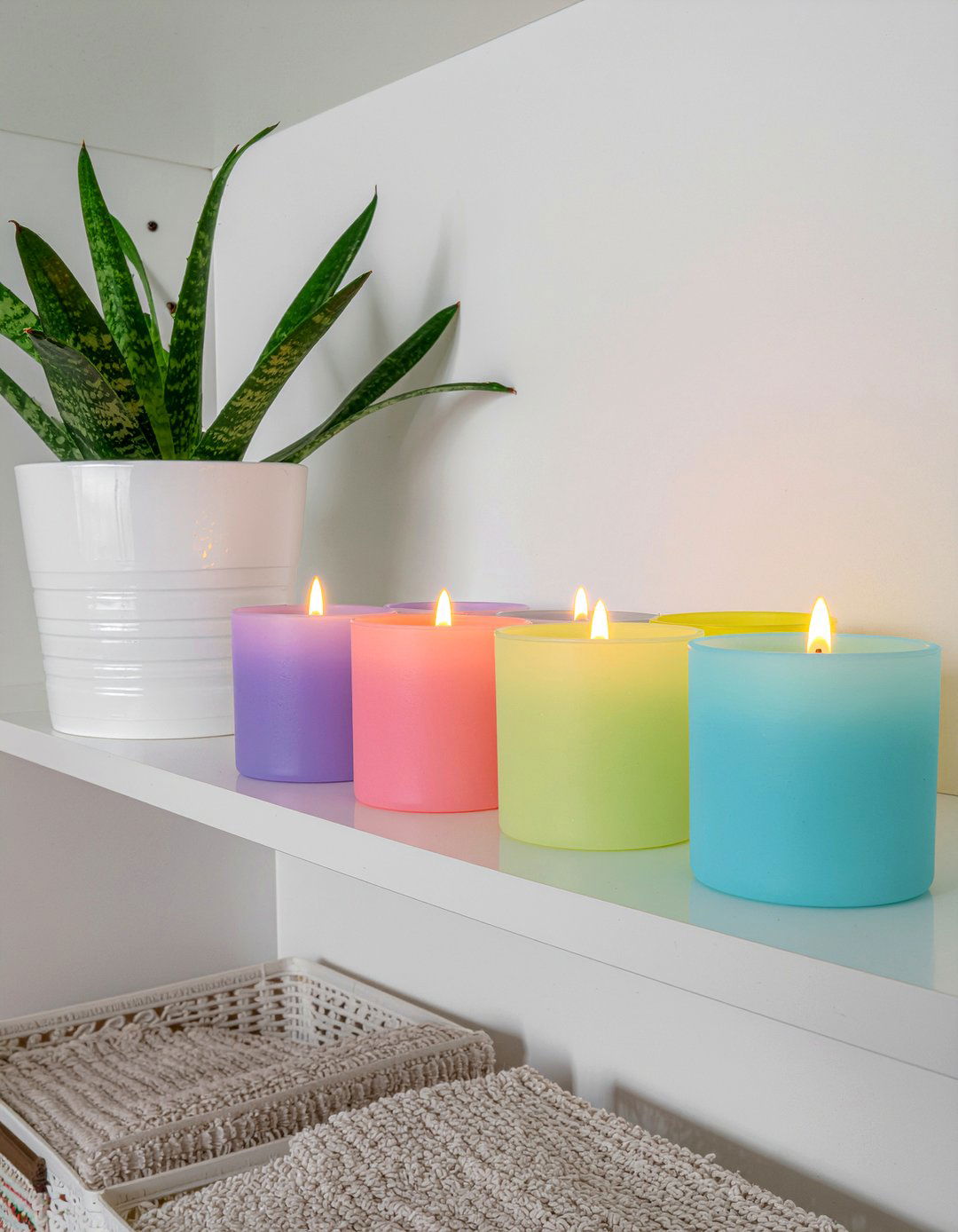 Battery Operated LED Candles - 30 bathroom candle ideas