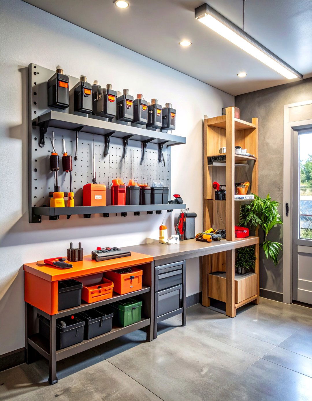 Battery charging station - 30 garage organization ideas