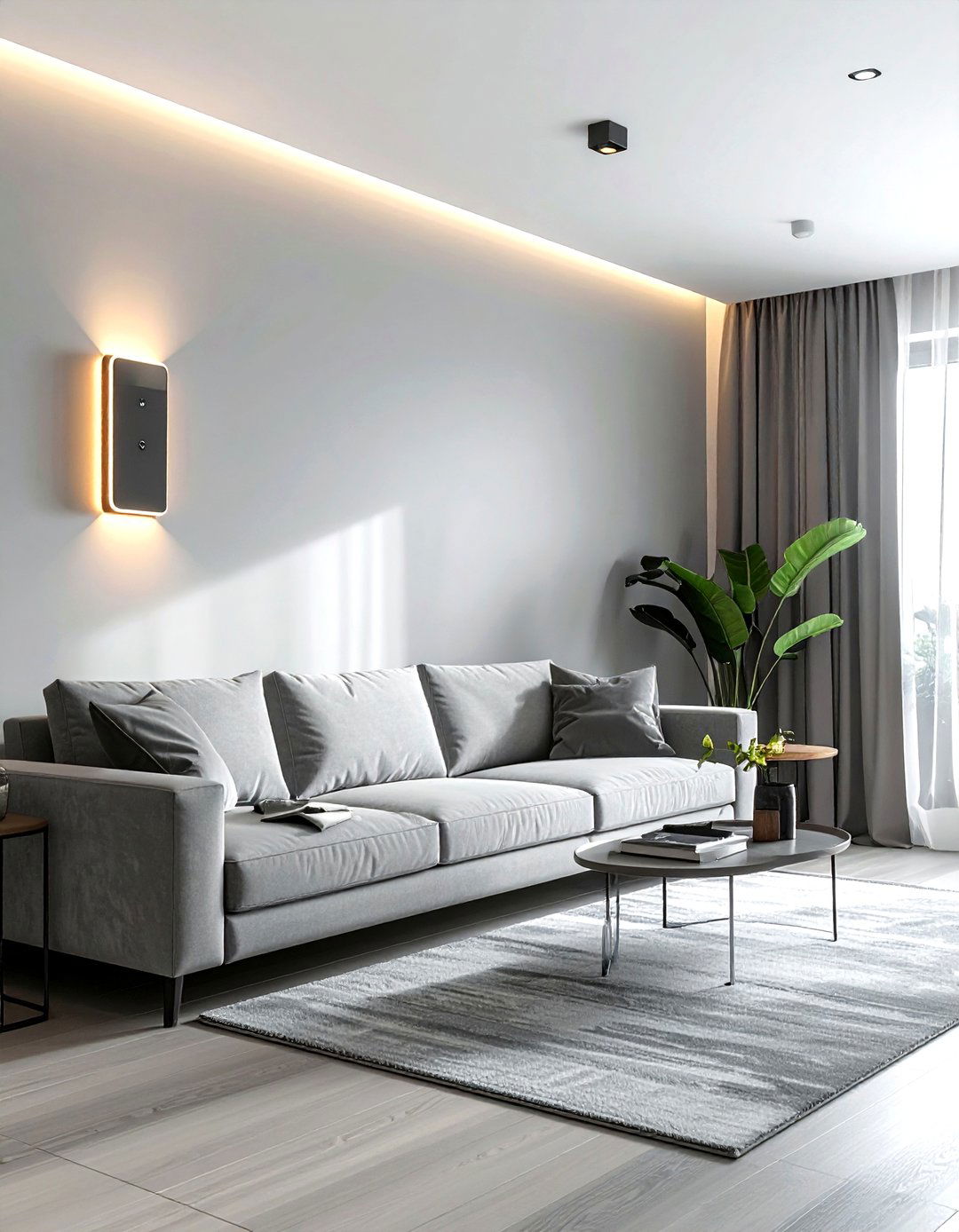 Battery led wall light - 30 living room LED lighting ideas