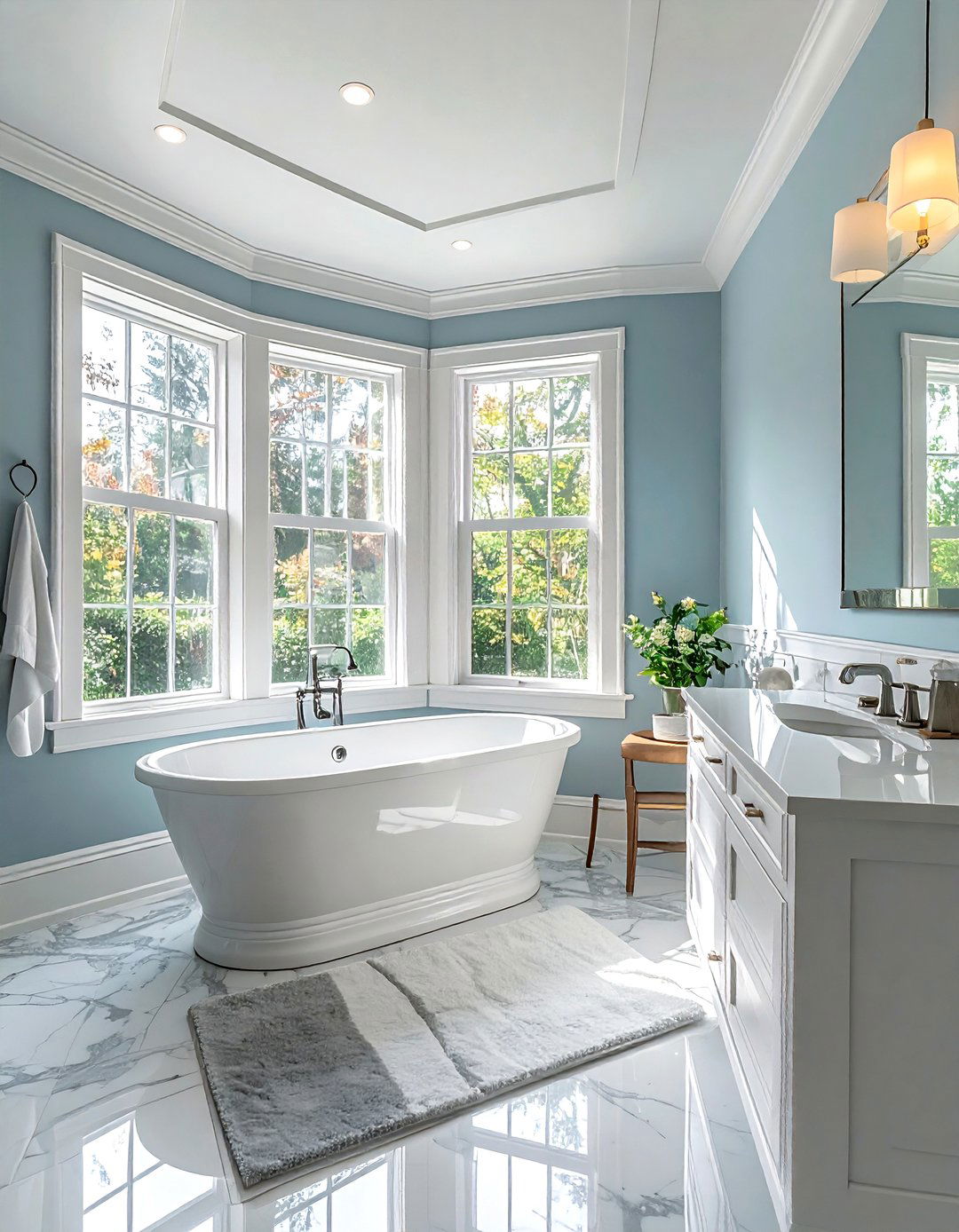 Bay Window Bathroom - 30 bathroom natural lighting ideas