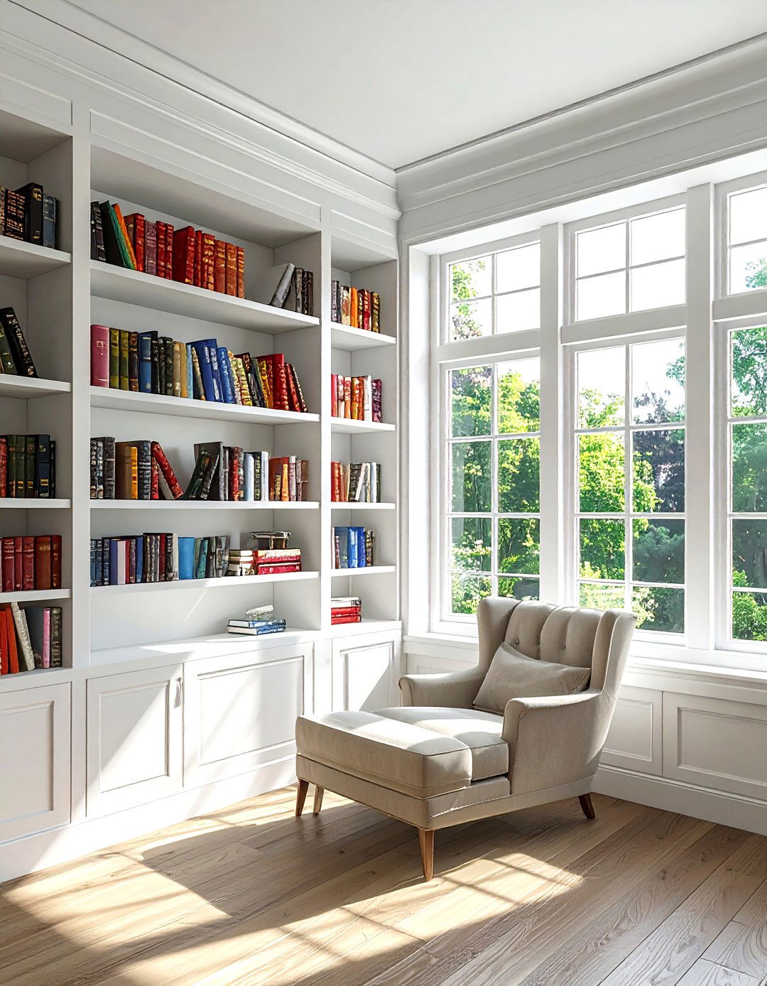 Bay Window Built In Bookshelf - 30 living room bay window ideas