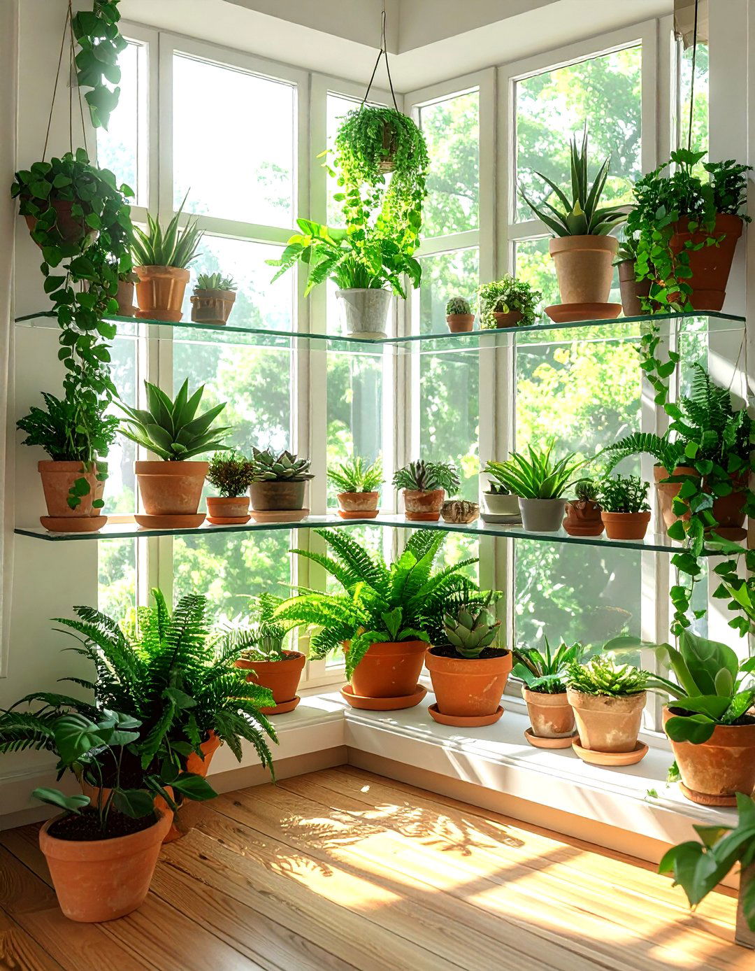 Bay Window Plant Shelf - 30 living room bay window ideas