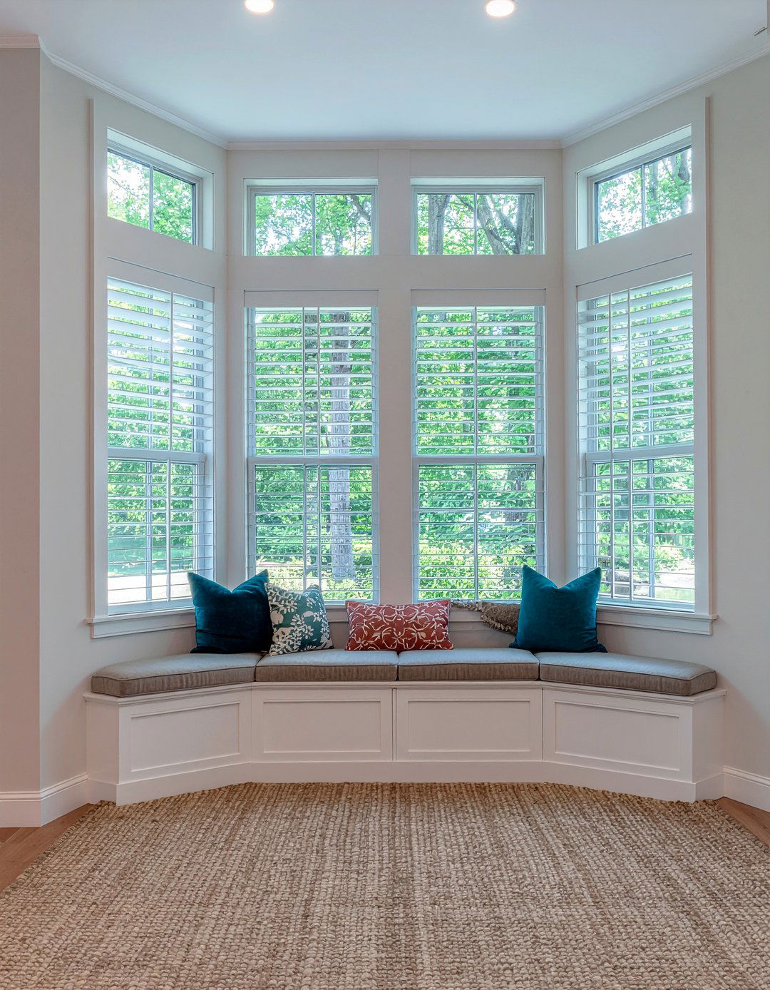 Bay Window Shutters - 30 living room plantation shutters