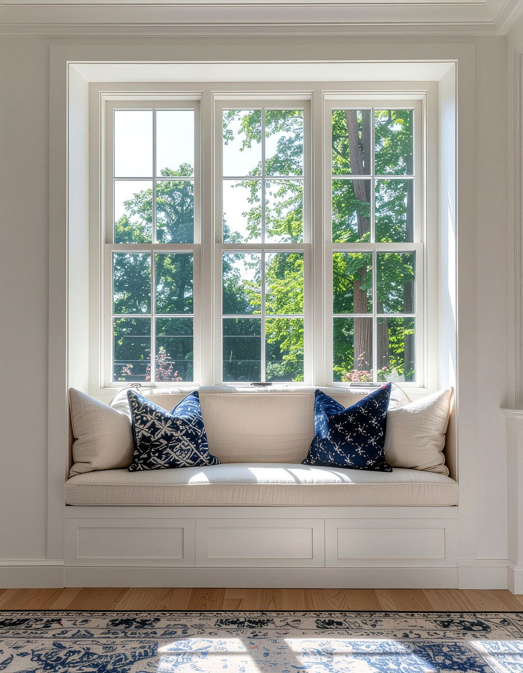 Bay window seat - 30 living room window bench ideas