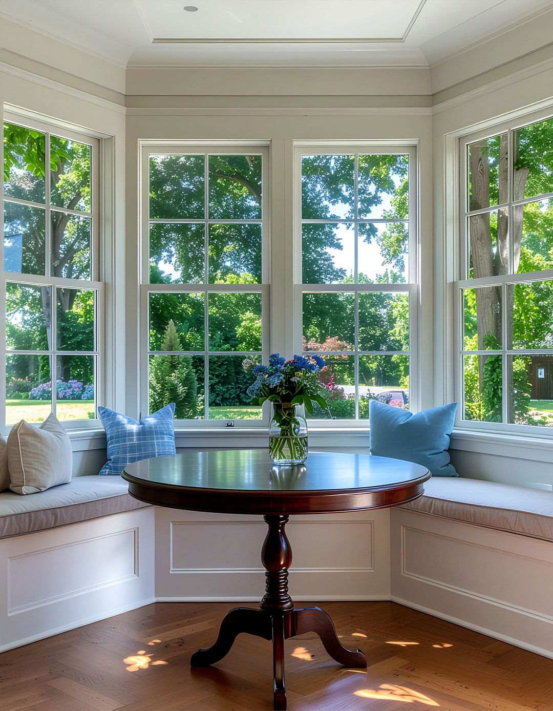 Bay window seating - 30 dining room natural light ideas