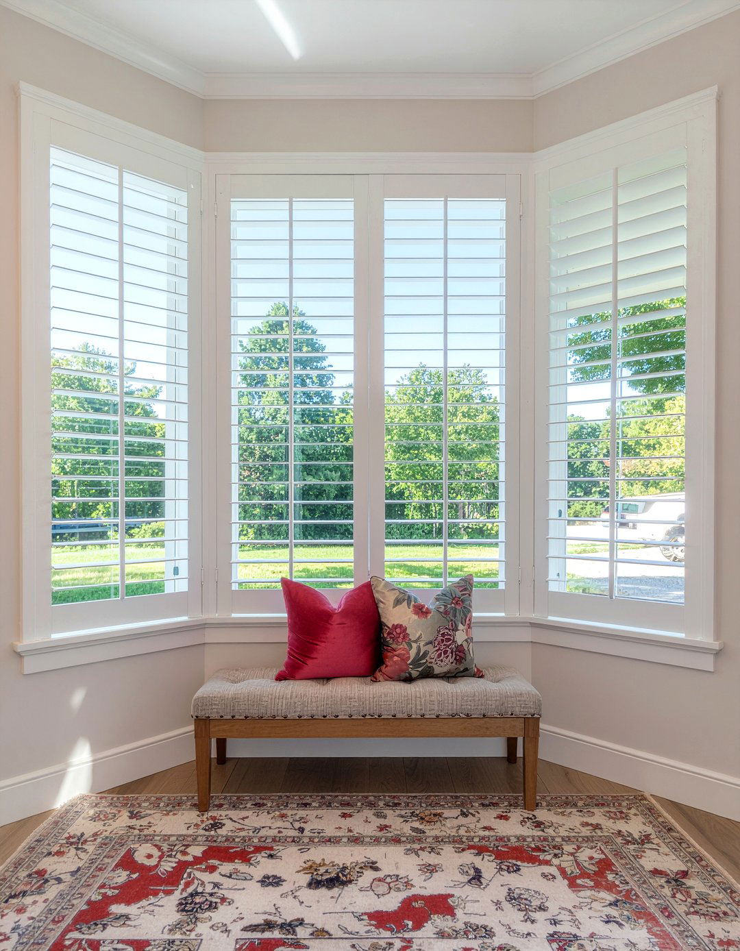 Bay window shutters - 30 bedroom plantation shutters