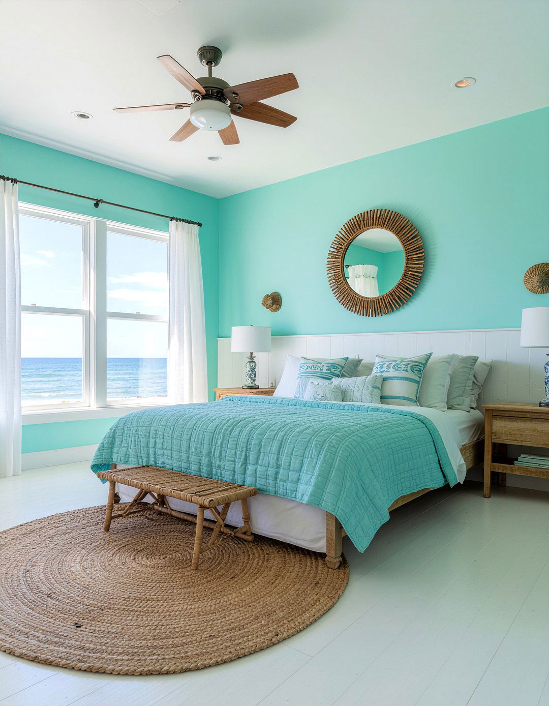 Beach House Aqua Bedroom - 30 aqua bedroom ideas