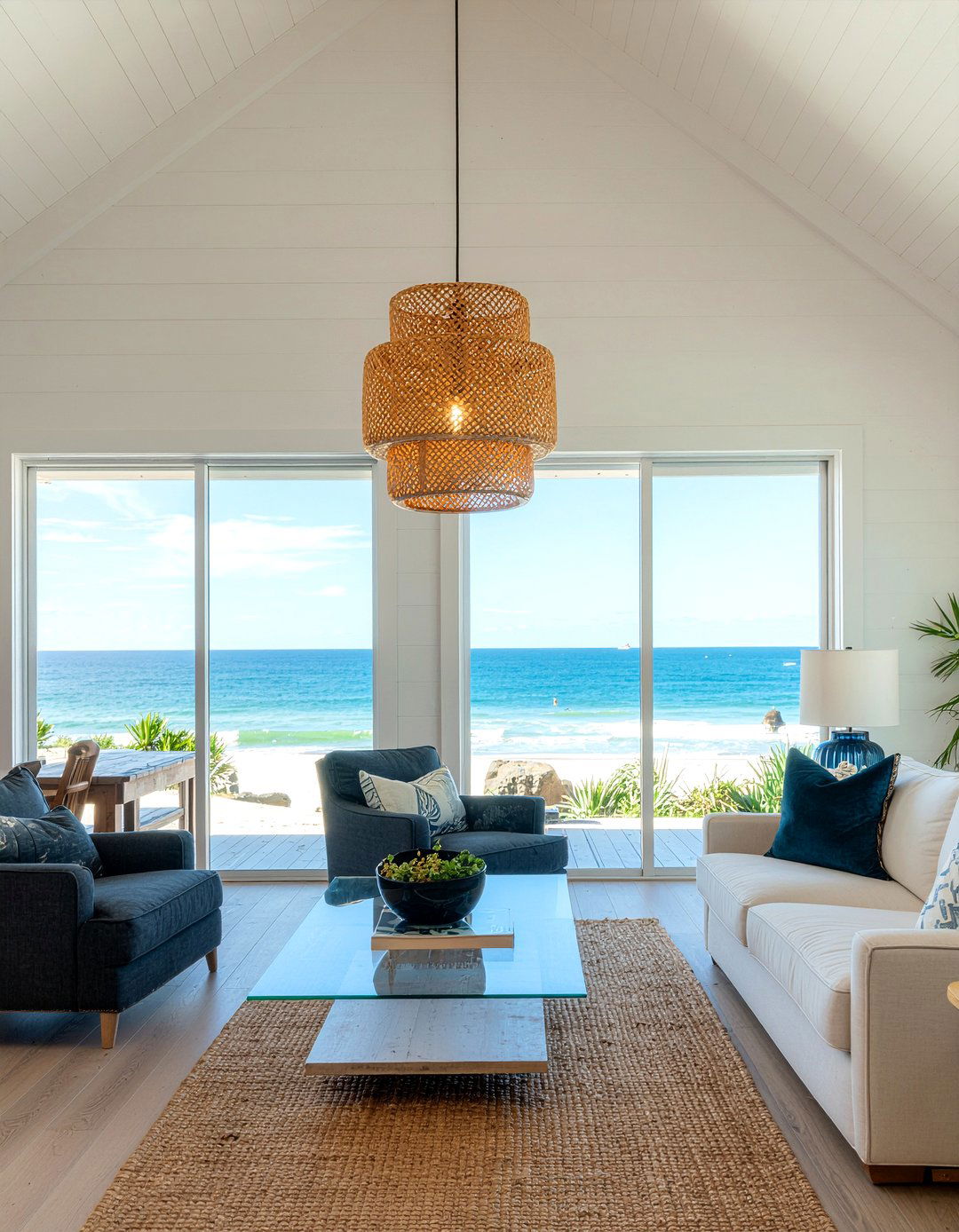 Beach House Lighting - 30 coastal living room ideas