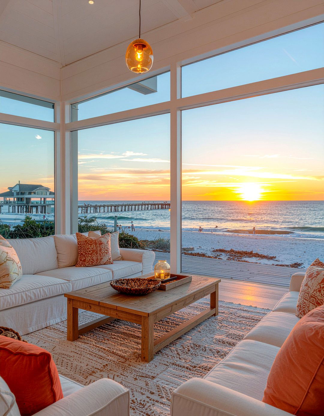 Beach Sunset Living Room Colors - 30 beach themed living room ideas
