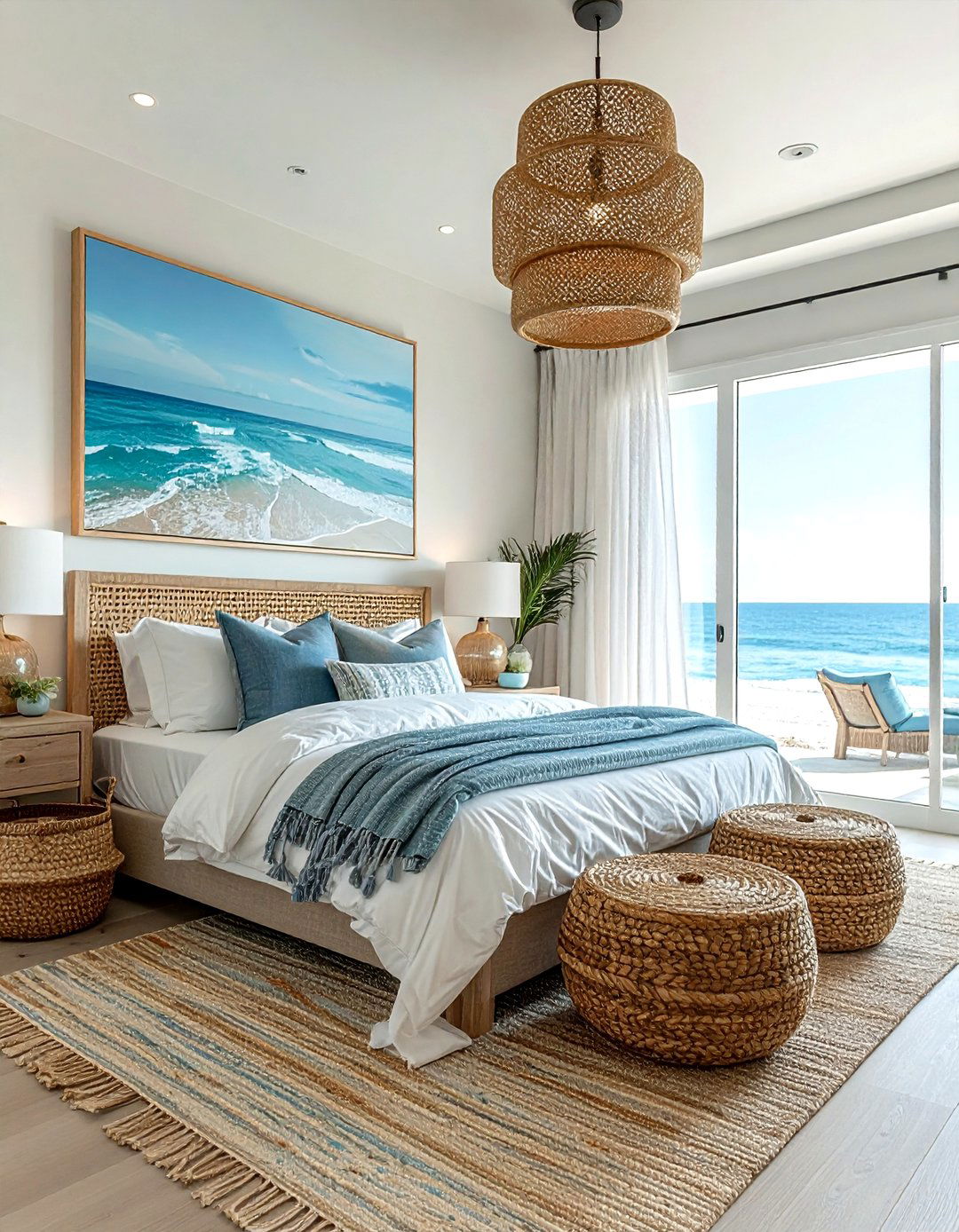 Beach house bedroom decor - 30 coastal blue bedroom ideas