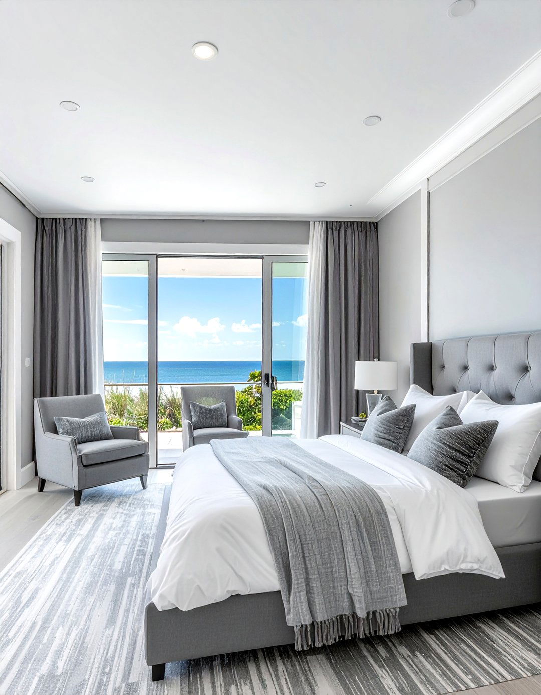 Beach house master bedroom - 30 coastal gray bedroom ideas