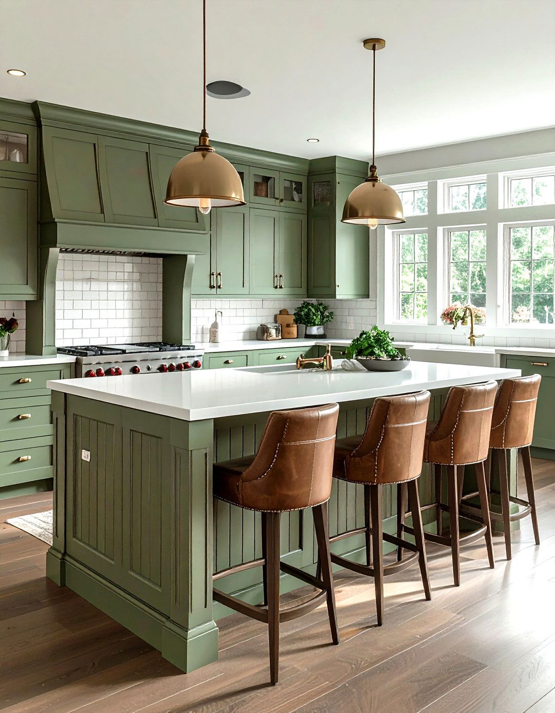 Beadboard Kitchen Island - 30 kitchen paneling ideas