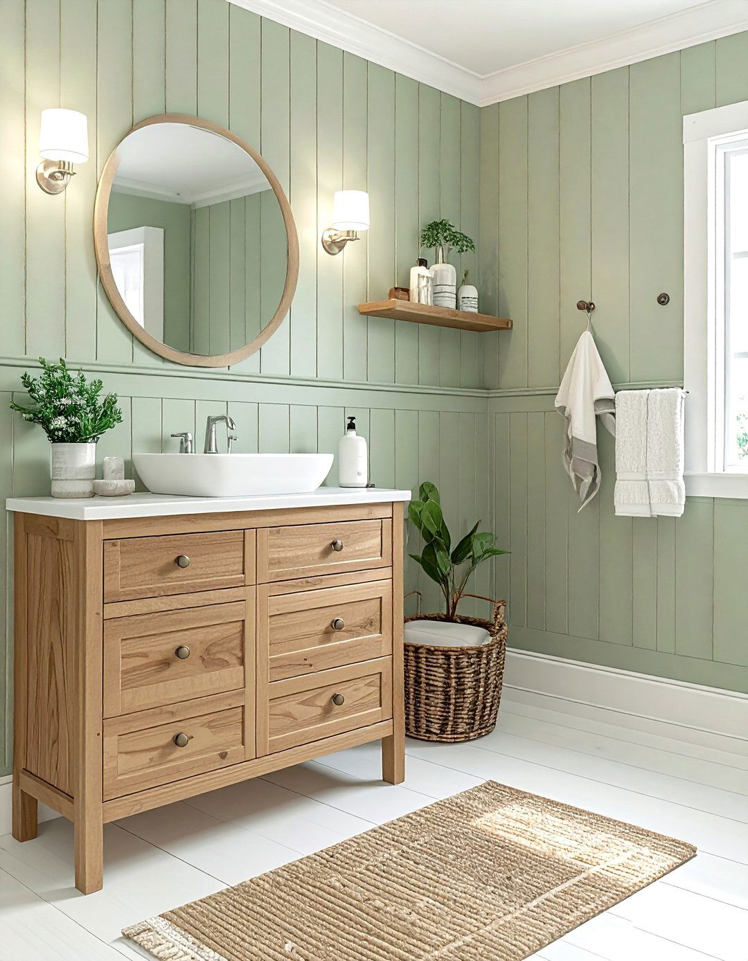 Beadboard bathroom paneling - 30 vintage bathroom ideas