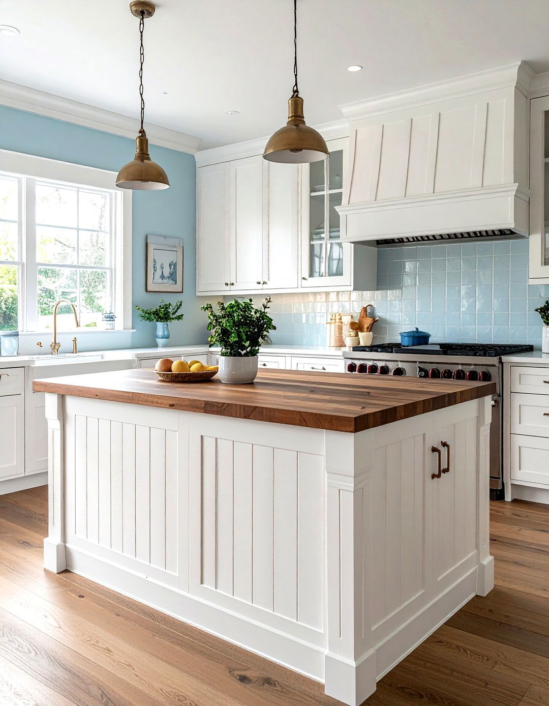 Beadboard kitchen island - 30 textured kitchen ideas