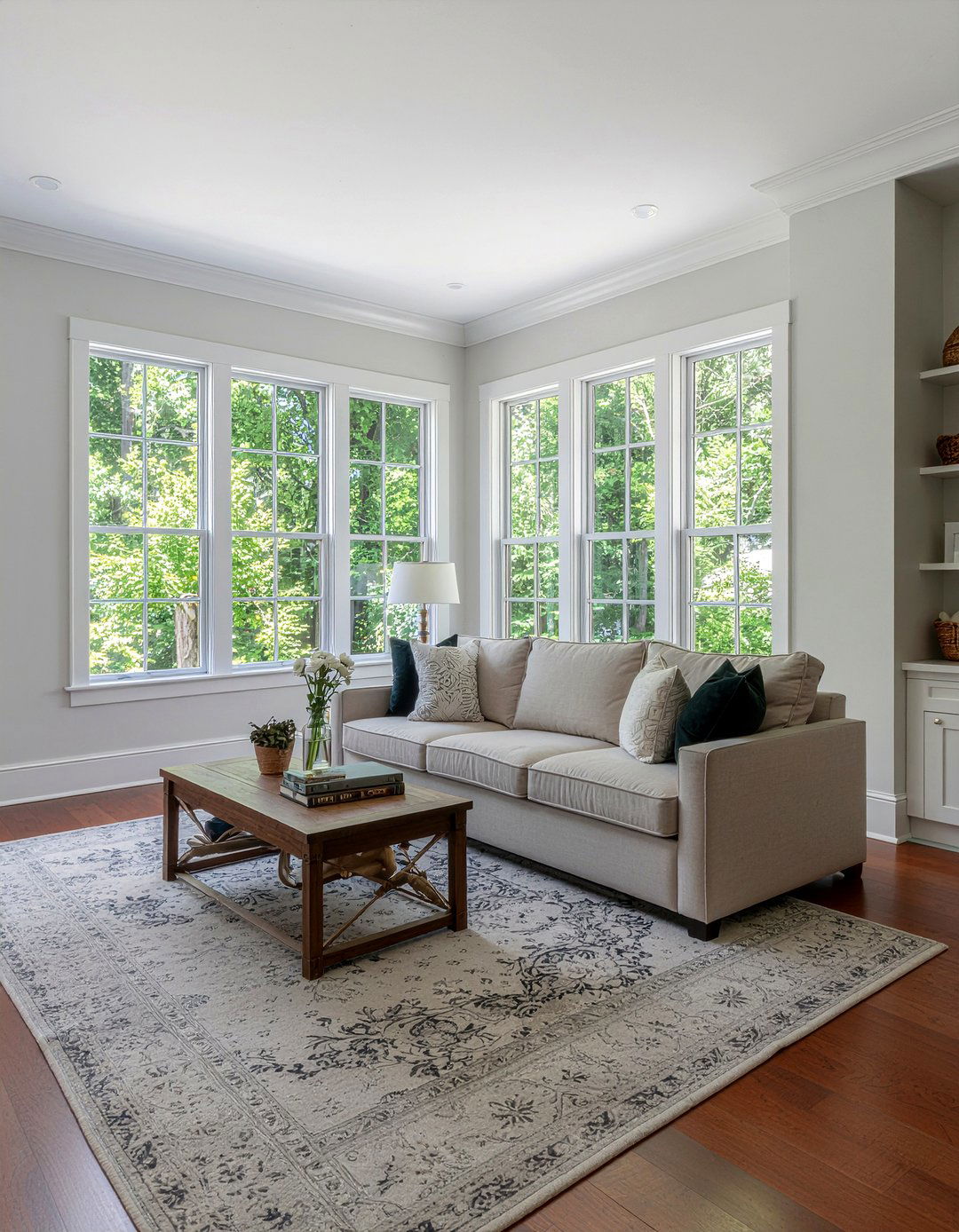 Beadboard trim and baseboard integration - 30 living room beadboard ideas