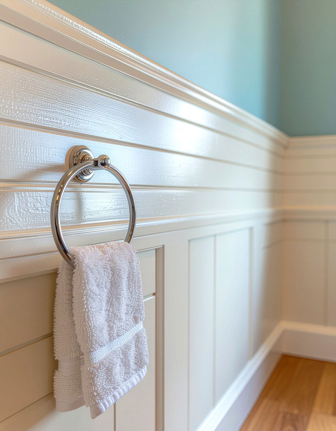 Beadboard wall paneling - 30 bathroom facelift ideas