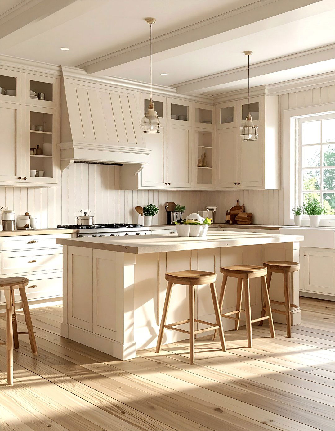 Beadboard wall paneling - 30 cottage kitchen ideas