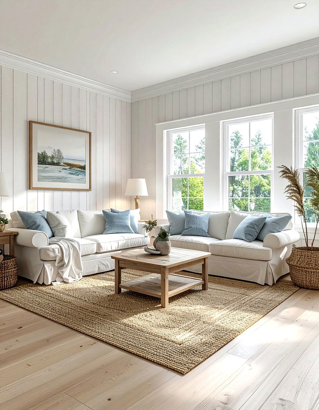 Beadboard wall with chair rail - 30 living room chair rail ideas