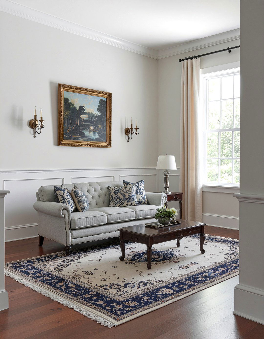 Beadboard with picture rail molding - 30 living room beadboard ideas