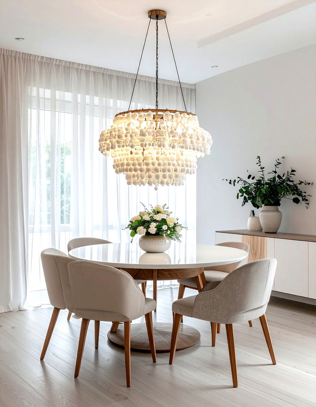 Beaded Chandelier Accent - 30 bohemian home decor ideas