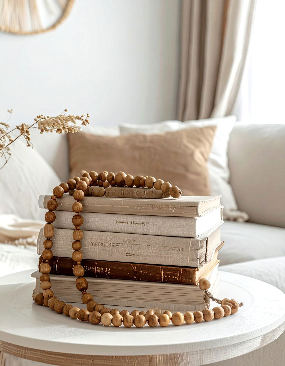 Beaded Garland Decor - 30 round coffee table decor ideas