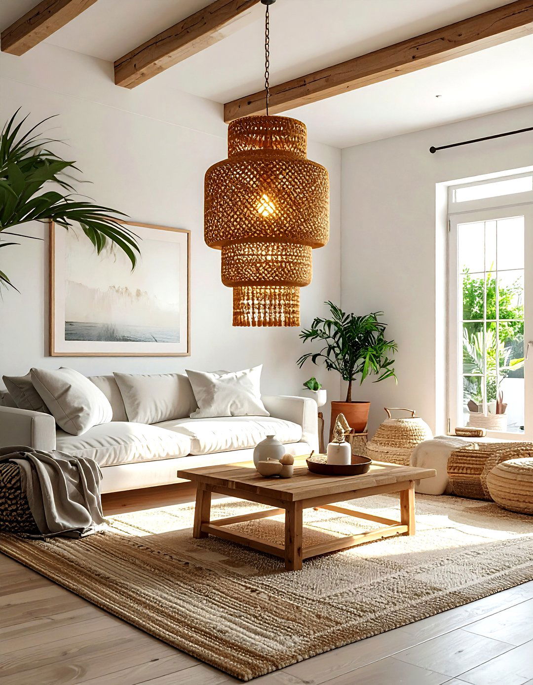 Beaded Pendant Light - 30 living room pendant lighting ideas