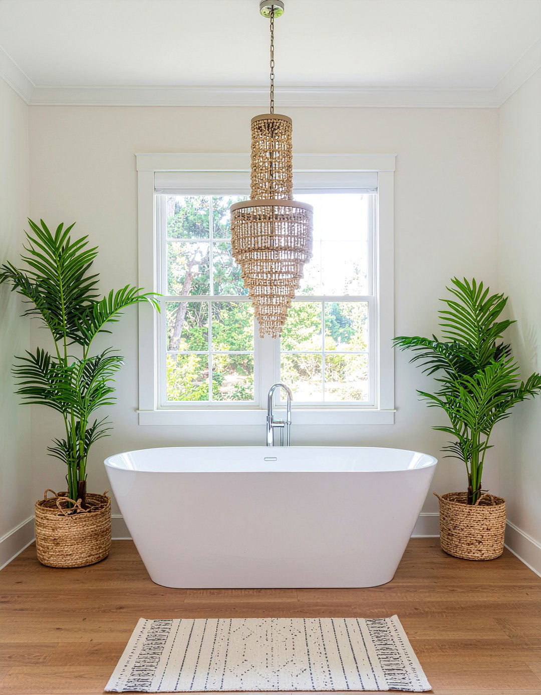 Beaded bathroom chandelier - 30 bathroom chandelier ideas